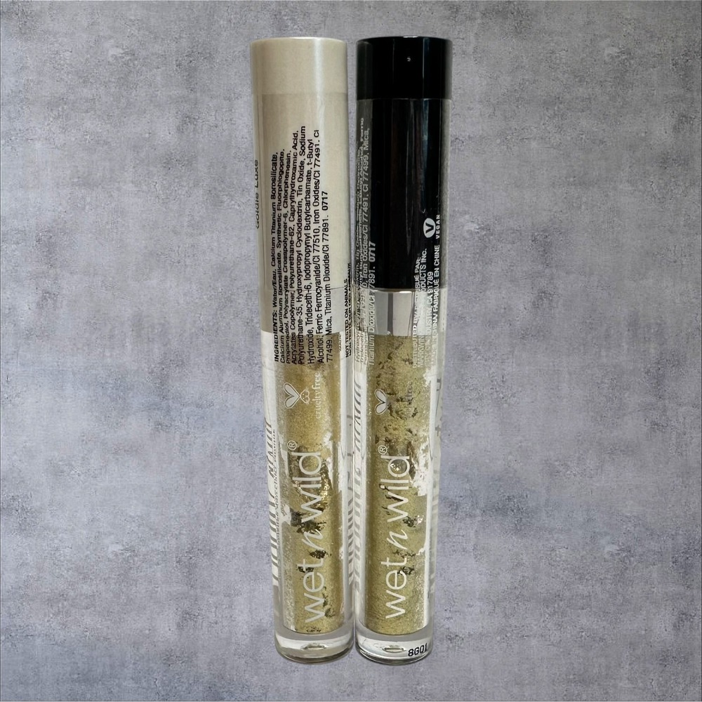 Wet n Wild Liquid Catsuit Eyeshadow Goldie Luxe 566A 2pk Gold NEW Shimmer